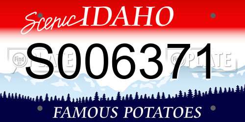S006371 Idaho License Plate