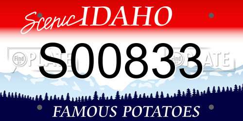 S00833 Idaho License Plate