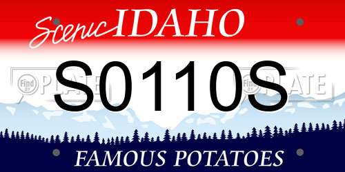 S0110S Idaho License Plate