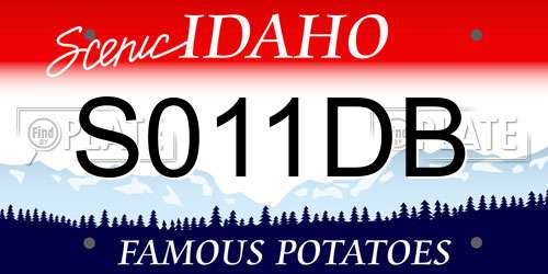 S011DB Idaho License Plate