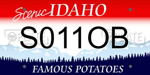 S011OB Idaho License Plate