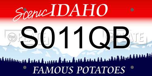 S011QB Idaho License Plate