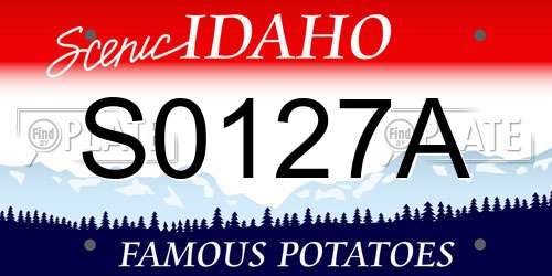 S0127A Idaho License Plate