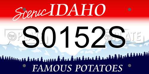 S0152S Idaho License Plate