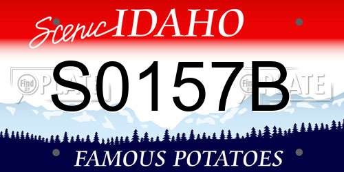S0157B Idaho License Plate