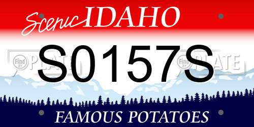 S0157S Idaho License Plate