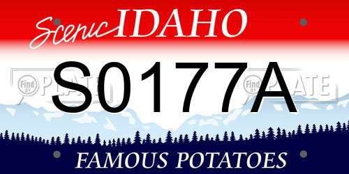 S0177A Idaho License Plate