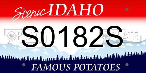 S0182S Idaho License Plate