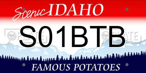 S01BTB Idaho License Plate