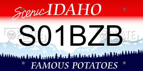 S01BZB Idaho License Plate