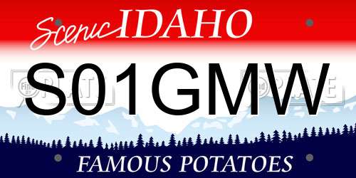 S01GMW Idaho License Plate