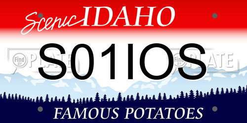 S01IOS Idaho License Plate