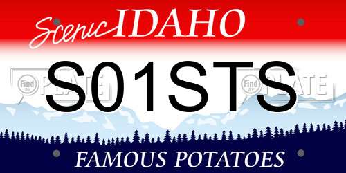 S01STS Idaho License Plate
