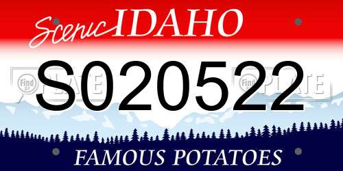 S020522 Idaho License Plate