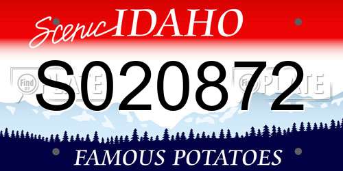 S020872 Idaho License Plate