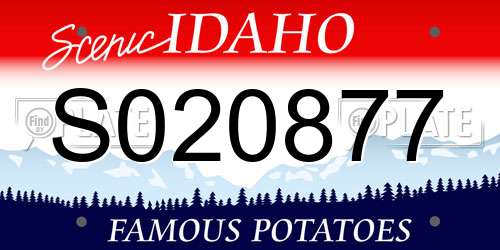 S020877 Idaho License Plate