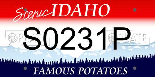 S0231P Idaho License Plate
