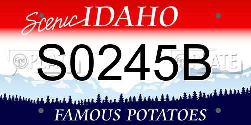 S0245B Idaho License Plate