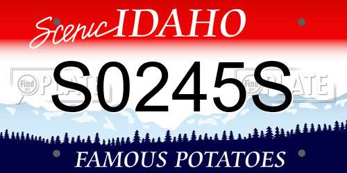 S0245S Idaho License Plate