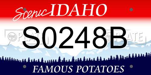 S0248B Idaho License Plate