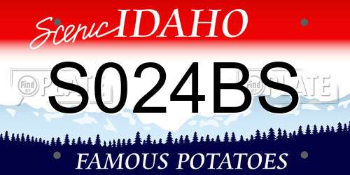 S024BS Idaho License Plate