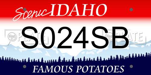 S024SB Idaho License Plate