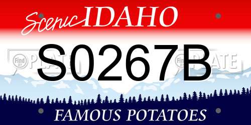 S0267B Idaho License Plate