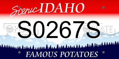 S0267S Idaho License Plate