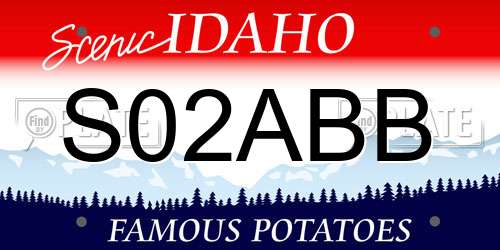 S02ABB Idaho License Plate