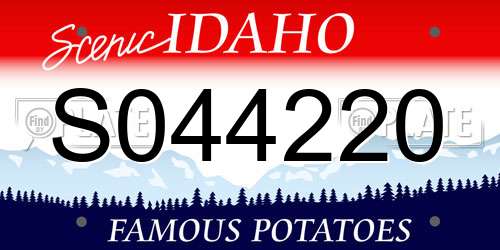 S044220 Idaho License Plate