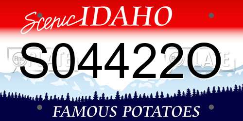 S04422O Idaho License Plate