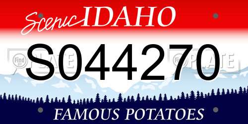 S044270 Idaho License Plate