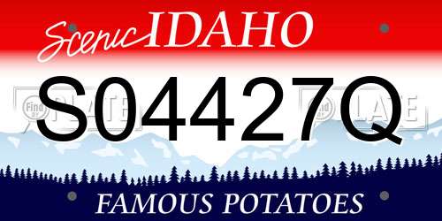 S04427Q Idaho License Plate