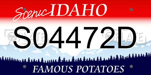 S04472D Idaho License Plate