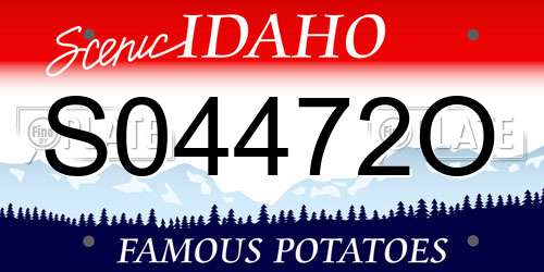 S04472O Idaho License Plate