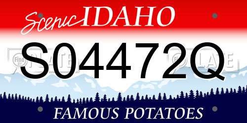 S04472Q Idaho License Plate