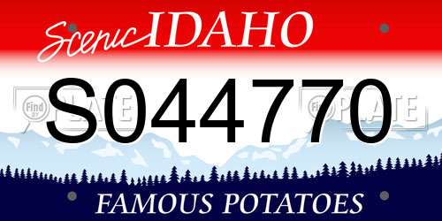 S044770 Idaho License Plate