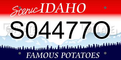 S04477O Idaho License Plate