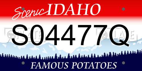 S04477Q Idaho License Plate