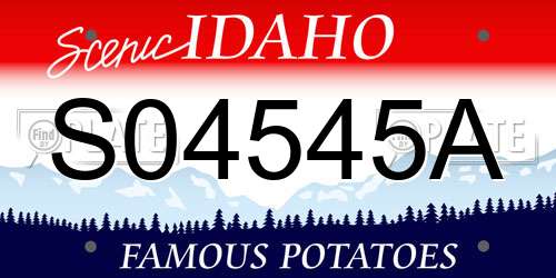 S04545A Idaho License Plate