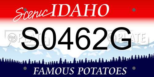 S0462G Idaho License Plate
