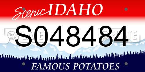 S048484 Idaho License Plate