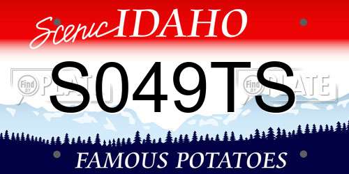S049TS Idaho License Plate