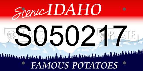 S050217 Idaho License Plate
