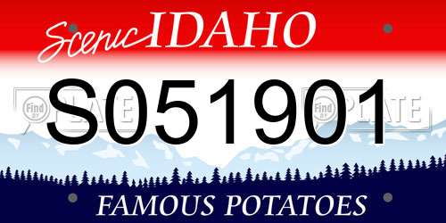 S051901 Idaho License Plate