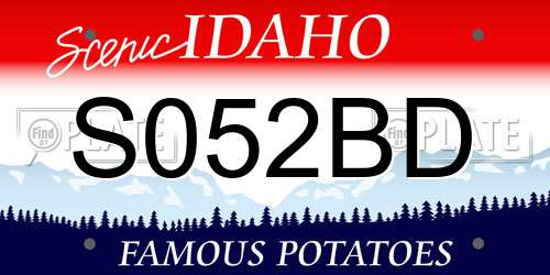 S052BD Idaho License Plate