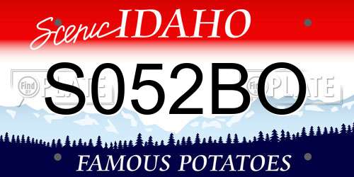 S052BO Idaho License Plate