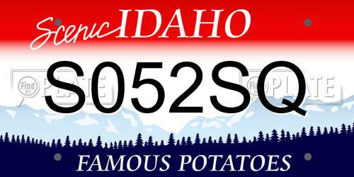 S052SQ Idaho License Plate