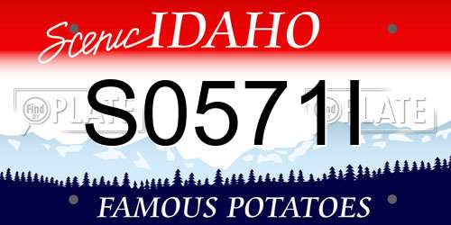 S0571I Idaho License Plate