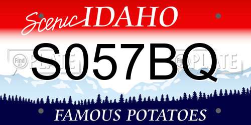 S057BQ Idaho License Plate
